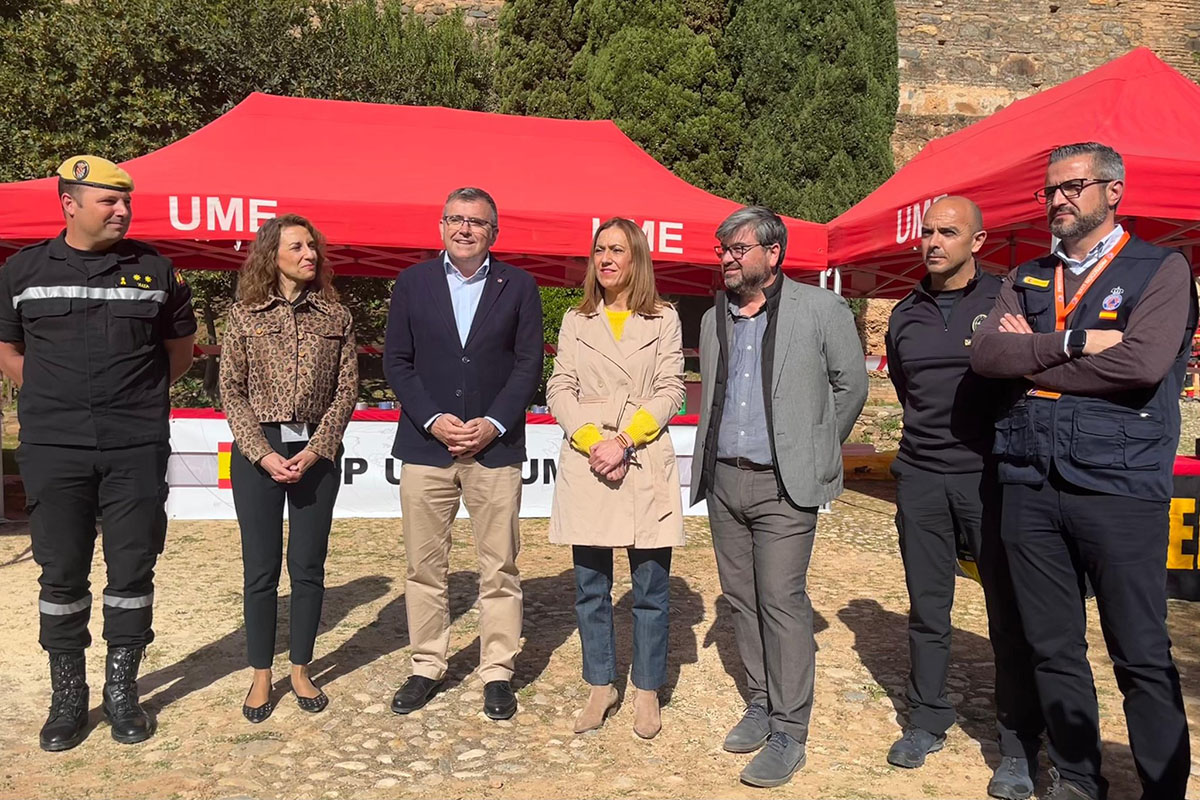 Momento del simulacro en Granada